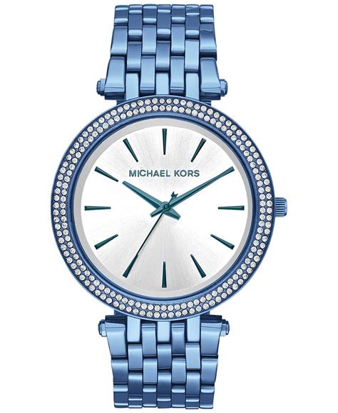 michael kors damen-uhren mk3675|Michael Kors Women's Darci Ocean Blue Stainless Steel .